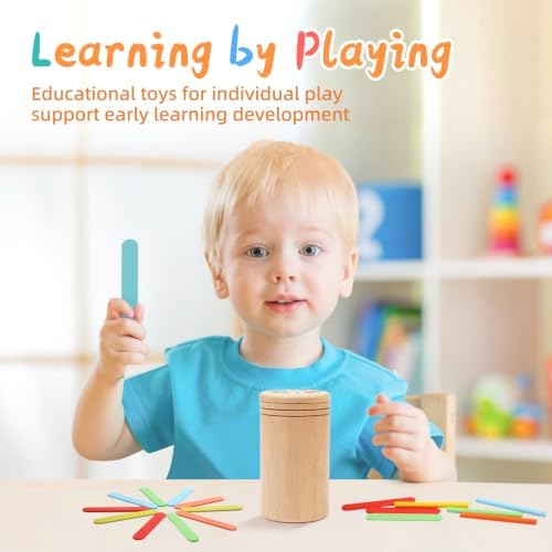 Montessori Wooden Color Sorting Toys for 18 Month Old,Preschool Learning Activities Educational Fine Motor Matching Game,Birthday Gifts for Boys Girls - Image 6