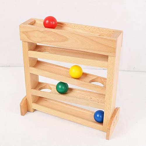 Wooden Ball Ramp with 4 Mini Balls for Toddlers - Image 2