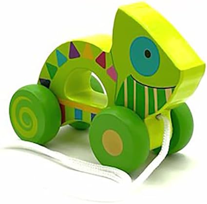 Orange Tree Toys: Pull Along: Chameleon - Wooden Toy, Colorful Wheeled Character, Encourage First Steps, FSC Certified, Toddler & Kids Ages 1+ - Image 6