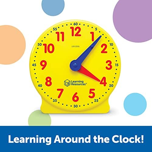 Learning Resources Big Time Student Clock, Teaching & Demonstration Clock, Develops Time and Early Math Skills, Ages 5+, Clock for Learning, 12 Hour,Back to School Gifts - Image 4