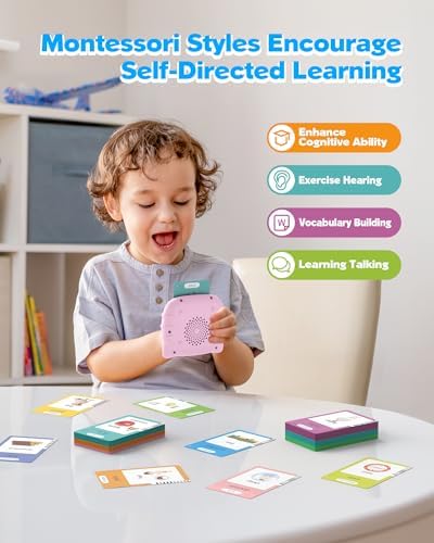Airbition Bilingual Talking Flash Cards, 510 Words Spanish and English Pink - Image 3