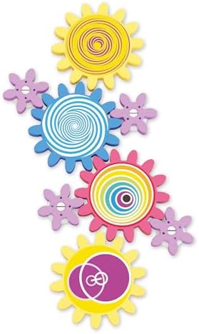 Quercetti: PlayEco+ Kaleido Gears - 38pc Interactive Building Playset, Colorful Gear Plates, Chain Reactions Construction Toy, STEM Activity, Kids 3+ - Image 4