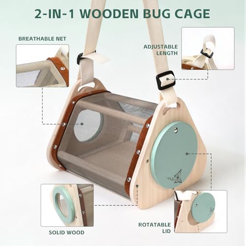 Bug Catcher for Kids Explorer Kit with Insect Observation Cage,Butterfly Net,Magnifying Glass,Compass,Kids Adventure Kit for Backyard & Camping,Outdoor Educational Toy Gift for Girls Boys - Image 2