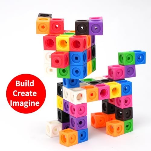 BenBen 100 pcs Number Counting Math Linking Blocks with 15 Activity Cards - Image 6