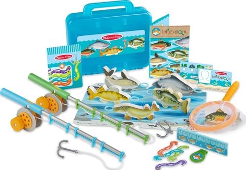 Melissa & Doug Let’s Explore Fishing Play Set – 21 Pieces Toy Fishing Set for Toddlers and Kids, Pretend Play Toy, Learning Toys for Kids Ages 3+ - FSC-Certified - FSC Certified by Unknown
