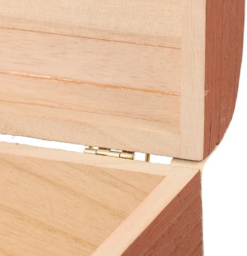 Vintage Wooden Jewelry Box Coin Bank with Lock for Desktop - Image 3