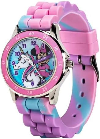 Minnie Mouse Time Teacher Watch for Girls - Analog Time Learning with Easy-to-Read Numbers and Comfortable Silicone Band - Image 6