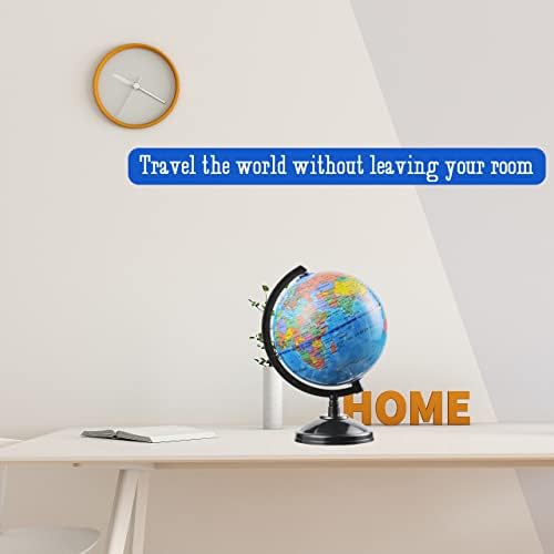World Globe for Kids Learning - 6 inch Interactive Earth Globe with Stand for Children Students Educational Geography, Spinning World Globes Map Decorative Kids Room Classroom, Desk, Office, Home - Image 7