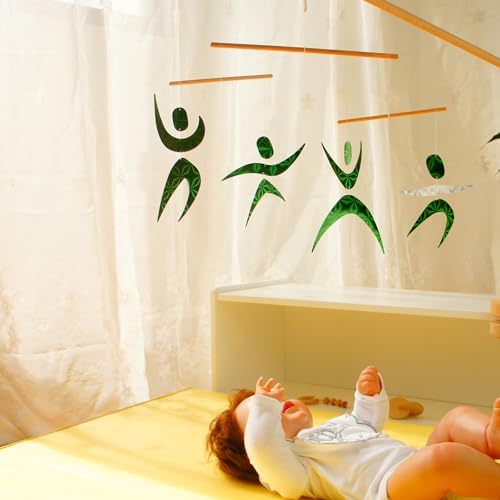 Montessori Mobile Set G - Munari (with Plastic Ball) & Octahedron in Multiple Sizes & Green Dancers Ⅱ - Image 4