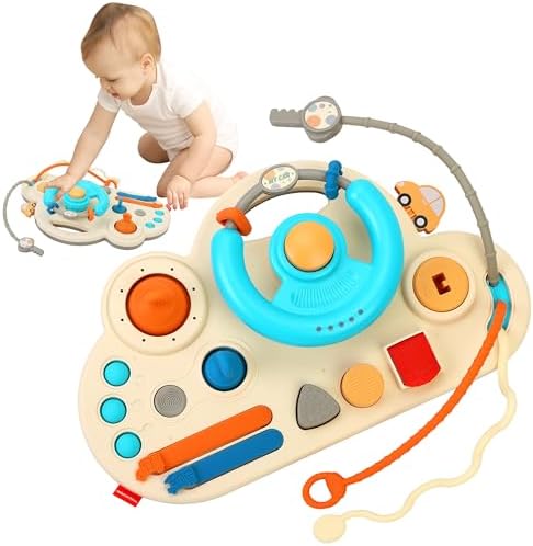 Caterbe Steering Wheel for Toddlers Toys, Baby Montessori Toy for Educational Gift by caterbee