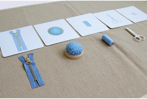 Montessori Language Materials Objects with Identical Cards Matching Game Minitures Flash Cards Cleaning Tools Hair Accessories Sewing Items (Sewing Items) - Image 7