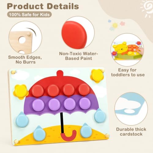Joyreal Wooden Montessori Toys for 2 3 4 Year Old Girls Boy Birthday Gifts - Image 3