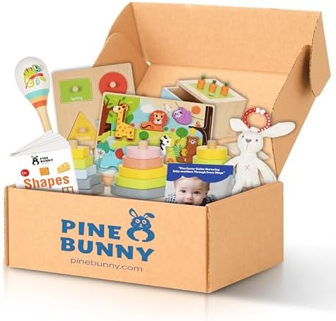 Pine Bunny Montessori Wooden 11-in-1 Toy Set for 13+ Months 3-in-1 Coins Carrots Matchsticks box Shape Sorter Bunny Doll Sand Hammer Animal Puzzle Educational Learning and Problem Solving Toddler Toys - Image 6