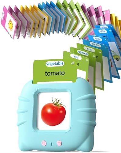 Airbition Talking Flash Cards for Toddlers Ages 1‑4,224 Words English Blue by Airbition