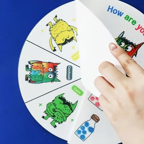 Felt Monster Emotion Wheel for Kids, Interactive Feelings Chart, Social Emotional Learning Tool for Parent-Child Communication & Classroom Activities - Image 7