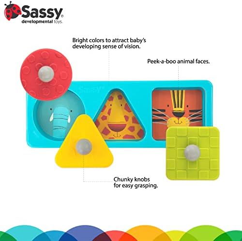 Sassy Eco Peek-a-Boo Puzzle | Made Green with Plant-Based Plastic | STEM Learning 6+ Months - Image 5