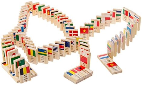 HSOMiD Wooden Educational Toys for Kids World Flag Learning Educational Toy (Domino) - Image 3