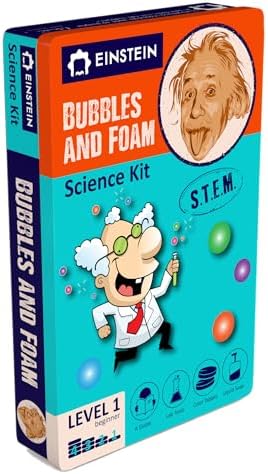 Einstein’s Bubbles and Foam LAB Science Kit for Kids. STEM for Boys & Girls Detailed Picture Guide Included. by purple-cow
