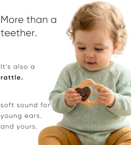HippoToys Baby Teether Toys,Natural Wood Teething Toy for Babies 3-6 Months - Image 7