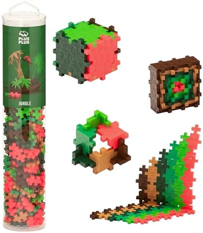 PLUS PLUS 240 Piece Jungle Mix - Mini Waffle Blocks, Classroom Must Haves by Plus-Plus