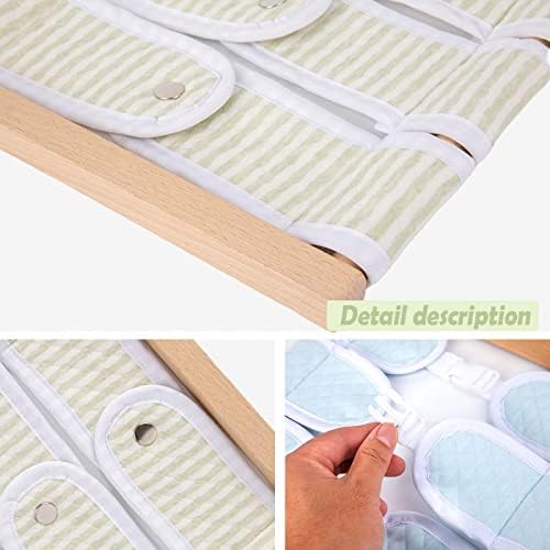 Montessori Wooden Toys for Dressing Learning Board Learning Basic Dressing Skills - Buttons, Snaps, Zippers, Belt Buckles Toys for 1 2 3 Year Old Toddlers Sensory Toy Gifts(Snapping Cloth) - Image 5