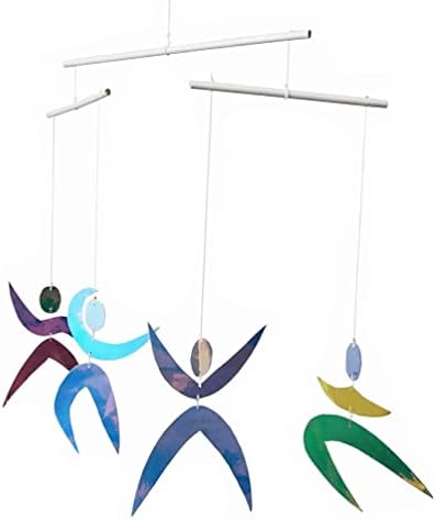 LERYDESI Dancers Mobile Assembled Montessori Classic Visual Mobile for Baby with Reflectors and Discoloration Materials Idea by LERYDESI