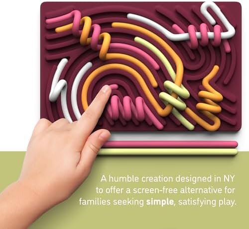 Pushpeel Sensory Activity Board: Silicone Fidget Toy for Calming, Stress, Anxiety, ADHD & Autism | Silent, No Mess | Kids 3+ & Adults | Includes Portable Travel Bag & 11 Strings - Image 5