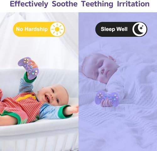 Hooku Silicone Teething Toys for Babies 0-6 Months, Teethers for Babies 6-12 Months, Remote Teether for Baby, Sensory Toys for Babies, Baby Chew Toys - Image 4