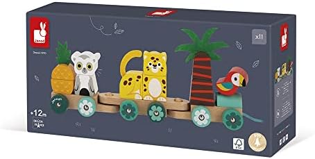 Janod - Tropik - Tropical Pull-Along Train - 11 Pieces - Image 6