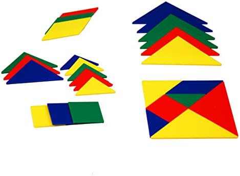 LEARNING ADVANTAGE Tangrams - Set of 28 - Puzzle Blocks for Geometry and Problem Solving - Math Manipulatives for Kids - Practice Early Geometry (Pack of 2) - Image 4