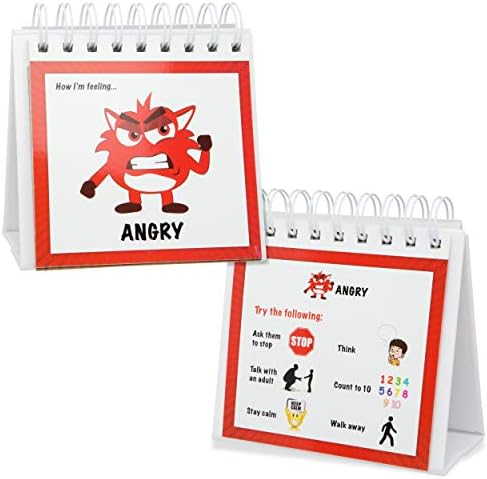 The Original Mood Flipbook for Kids; 20 Different Moods/Emotions; Autism; ADHD; Help Kids Identify Feelings and Make Positive Choices; Laminated Pages (Monster Flipbook) - Image 4