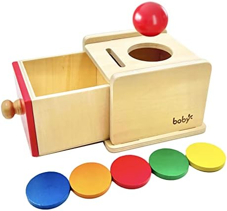 Dailyfunn Montessori Toys Coin&Ball 2-in-1 Drop Box Object Permanence Box for Infant Baby Preschooler 6-24 Months by DailyfunnToys