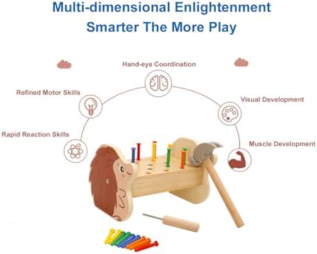 STEM Montessori Wooden Pounding Hammer Toy for Toddler Early Development - Image 2