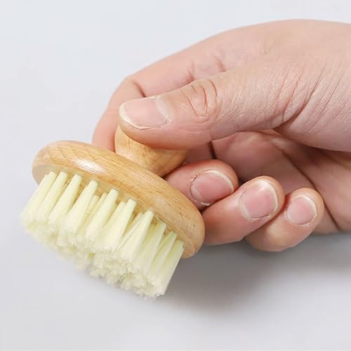 Montessori Kids' Cleaning Brush, Natural Beech Wood Dust Brush with Soft Bristles, Child-Sized Hand Broom - Image 2