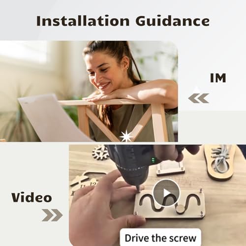 5 pieces Busy Board Diy Parts - DIY Materials for Parents - Sensory Board Accessories -Wooden Activity Parts -Maze-Learning Clock- Gear-Sand Clock-Learn to Tie Shoe Laces- Montessori Educational Items - Image 5