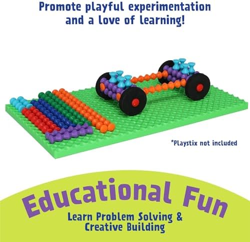 POPULAR PLAYTHINGS Playstix Play Base, Construction Toy Set - Image 6