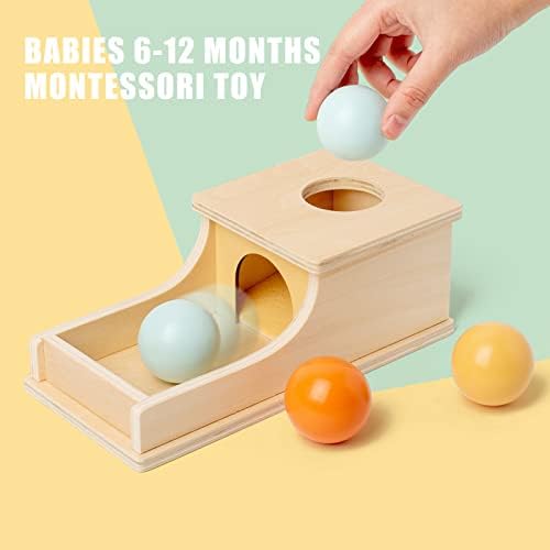 Montessori Object Permanence Box for Babies, Wooden Ball Drop Toy - Image 7