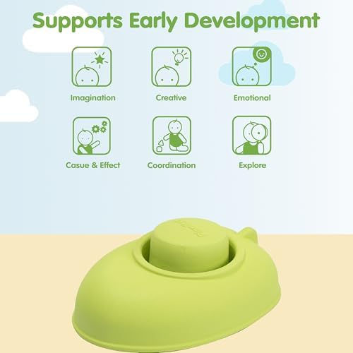 PlanToys® Pastel Green Rubber Convertible Boat Water & Sensory Play Toy - Image 4