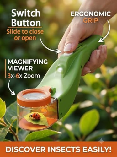 Bug Catcher Kit for Kids 6X Magnifying Glass, STEM Outdoor Exploration Toy - Image 4