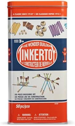 Tinkertoy - Retro Building Set Tin - 50 Pieces - Image 2
