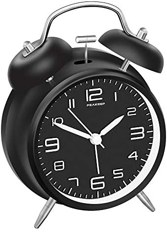 Peakeep 4 Inches Twin Bell Loud Alarm Clock for Heavy Sleepers by PEAKEEP