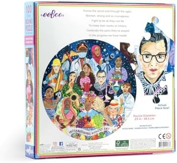 eeBoo 100 Piece Puzzle for Kids - International Women's Day Children's Puzzle Celebratory, Large Pieces for Small Hands to Develop Motor Skills - Image 3