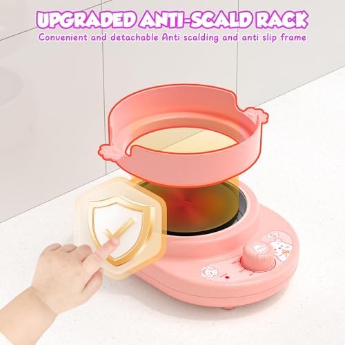 Gotoofun Kids Cooking Set Real for Mini Kitchen, Safe Kids Knife Set & Stove Burner, Montessori Cooking Toys for Boys Girls Ages 8-12, Beginner Friendly Food Making Kit (Pink) - Image 7