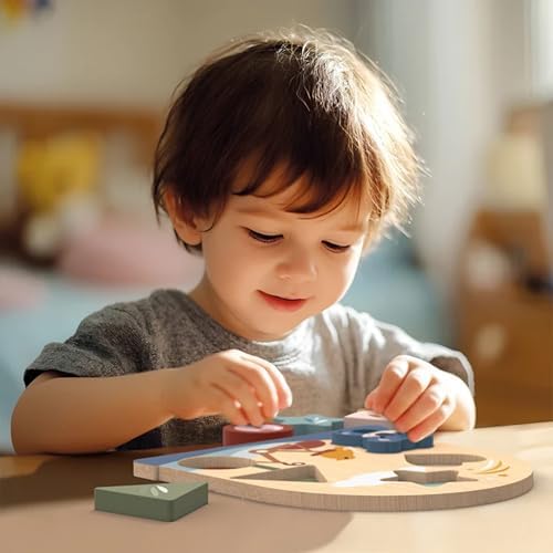 SPEEDY MONKEY Wooden Early Learning Puzzle | 4-Piece Shape Sorter Playset - Image 2