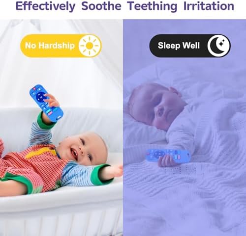 Hooku Silicone Teething Toys for Babies 0-6 Months, Teethers for Babies 6-12 Months, Remote Teether for Baby, Sensory Toys for Babies, Baby Chew Toys - Image 5