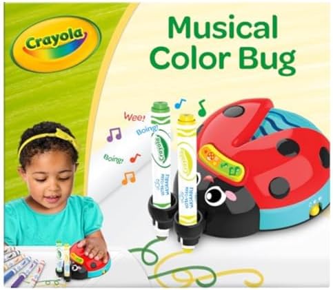 Crayola Musical Color Bug, Toddler Sensory Toy, Ladybug Toy for Kids, Arts & Crafts, Gifts for Toddlers, Ages 2, 3, 4 by Crayola