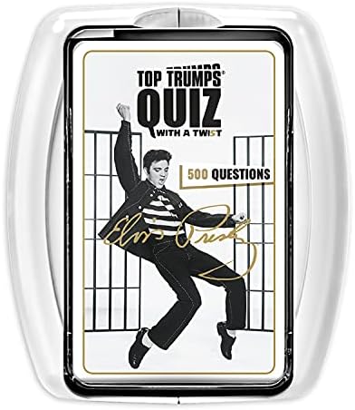 Top Trumps Elvis Presley Quiz Trivia Game, 500 questions on your favorite musician, how well do you know the king of Rock n Roll, educational travel game makes a great gift for ages 8 plus by TopTrumps