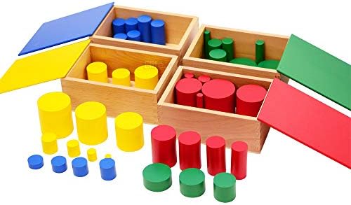 Elite Montessori Knobless Cylinders (Set of 4) by EliteMontessori