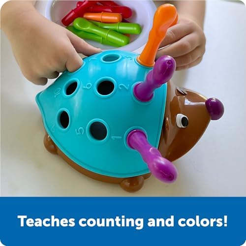 Learning Resources Spike The Fine Motor Hedgehog - Toddler Montessori Toys, Stacking Shape, Gifts for Boys and Girls, Sorting and Matching Skill Activities, Educational Games, Kindergarten - Image 3