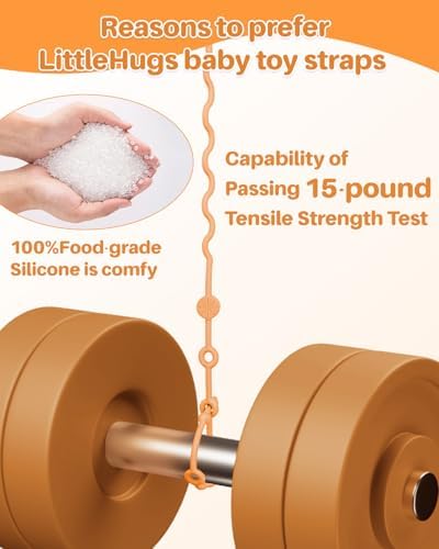LittleHugs Toy Straps for Baby, Adjustable Toy Holder for Stroller Accessories, Silicone Tether Pacifier Clip, No Throw Travel Essential Leash for High Chair, Car Seat (4 Pack Macaron) - Image 2